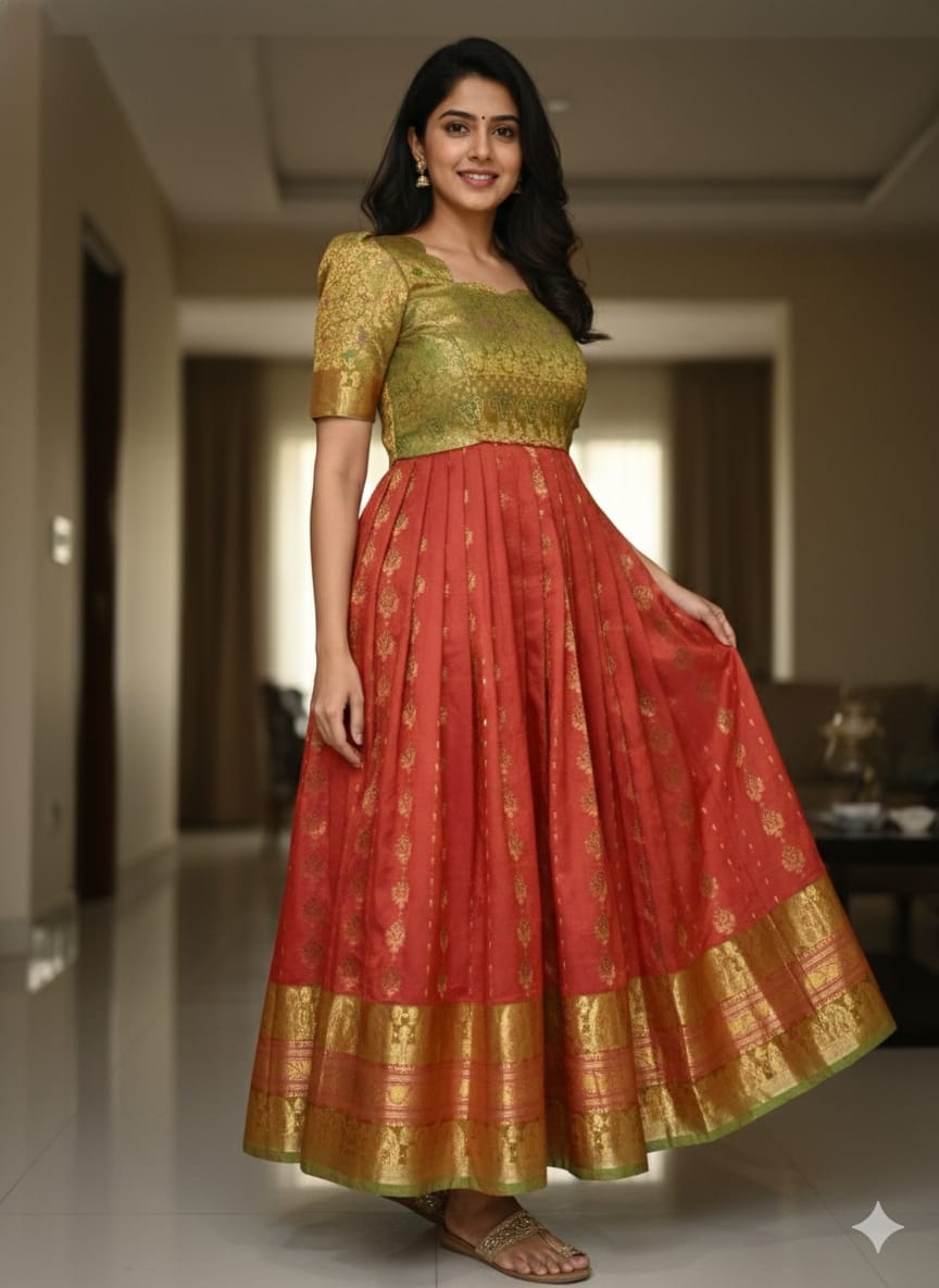Green designer blouse